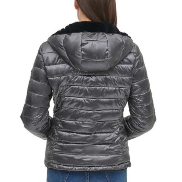 Andrew Marc FAUX FUR Reversible JACKET Puffer NEW - Picture 2 of 4